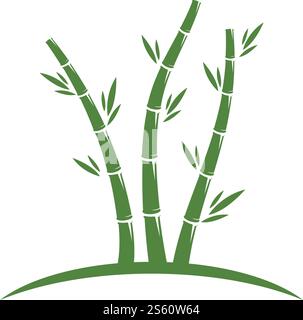 Bamboo logo ilustration vector template Stock Vector