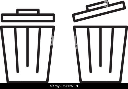 Trash basket icon vector ilustration design Stock Vector