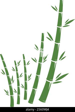 Bamboo logo ilustration vector template Stock Vector