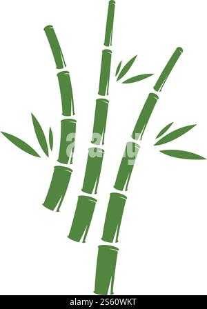 Bamboo logo ilustration vector template Stock Vector