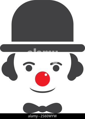 Clown character ilustration in flat design vector Stock Vector