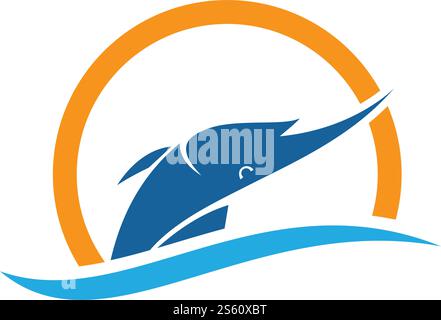 Marline fish logo vector ilustration Stock Vector