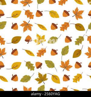 Autumn seamless background wallpeper vector illustration Stock Vector