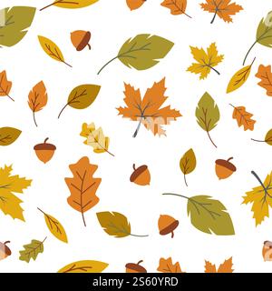 Autumn seamless background wallpeper vector illustration Stock Vector