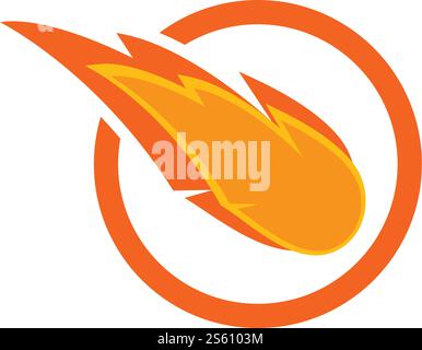Meteorite ilustration logo vector template Stock Vector