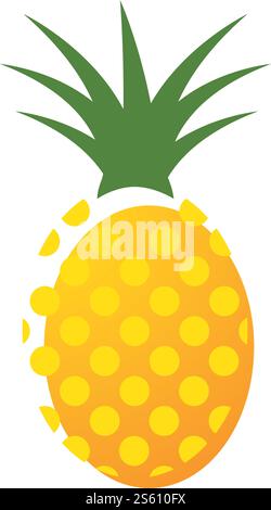 Pineapple logo ilustration vector template Stock Vector