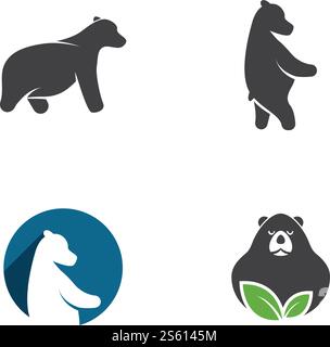 Bear logo ilustration vector template Stock Vector