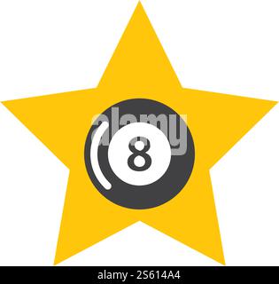 Billiard logo vector illustration template Stock Vector