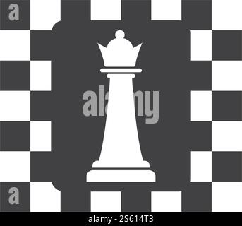 Chess logo icon ilustration vector template Stock Vector
