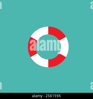 Lifebuoy logo icon vector ilustration template Stock Vector