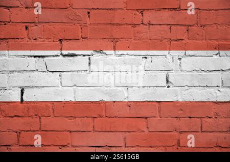 Austria flag is painted onto an old brick wall Stock Photo - Alamy