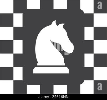 Chess logo icon ilustration vector template Stock Vector