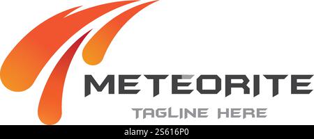 Meteorite ilustration logo vector template Stock Vector