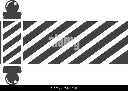 Barber pole logo ilustration vector template Stock Vector