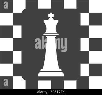 Chess logo icon ilustration vector template Stock Vector