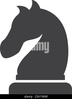 Chess knight logo icon ilustration vector template Stock Vector