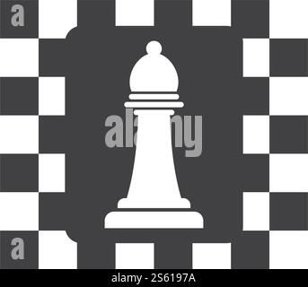 Chess logo icon ilustration vector template Stock Vector