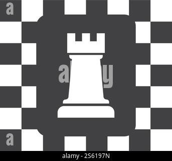 Chess logo icon ilustration vector template Stock Vector