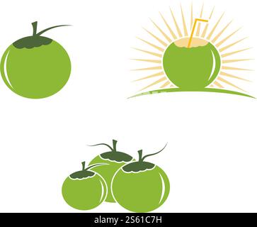 Coconut fruits vector ilustration design Stock Vector
