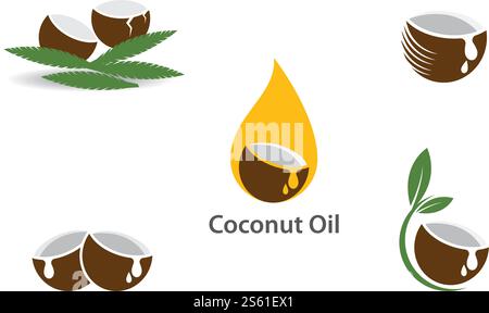 Coconut fruits vector ilustration design Stock Vector