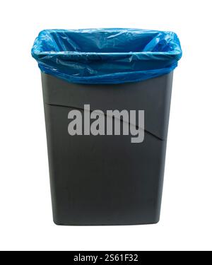 Trash can on white background Stock Photo