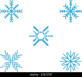 Snowflakes Logo ilustration vector Template Stock Vector