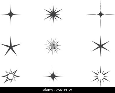 Sparkling star icon ilustration vector Stock Vector