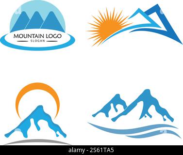 Mountains Logo vectorTemplate illustration Stock Vector Image & Art - Alamy