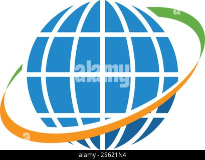 Globe technology ilustration logo icon vector template Stock Vector