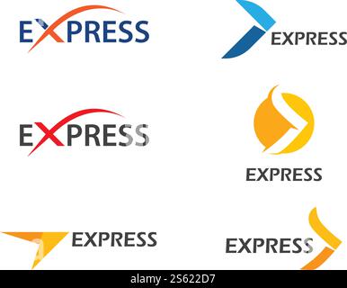 Express logo vector ilustration vector template Stock Vector