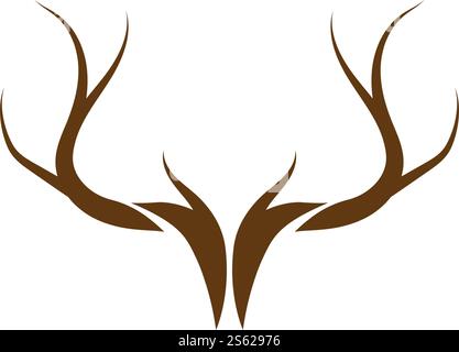 Deer antler ilustration logo vector template Stock Vector