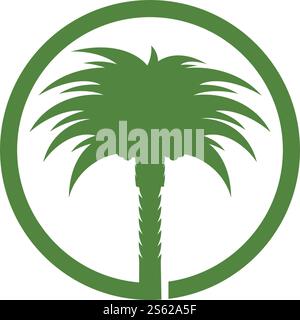Date palm logo vector illustration Stock Vector