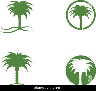 Date palm logo vector illustration Stock Vector