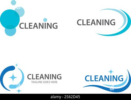 Cleaning logo and symbol ilustration vector template Stock Vector