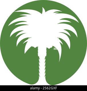 Date palm logo vector illustration Stock Vector
