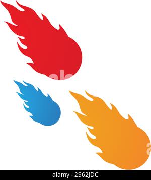 Meteorite ilustration logo vector template Stock Vector