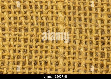 Woven burlap texture, close-up Stock Photo
