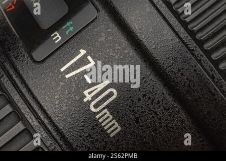 Close-up camera lens, camera lens or video lens close-up Stock Photo