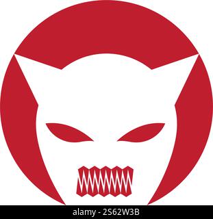 Devil character logo ilustration vector template Stock Vector