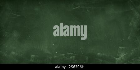 Chalk rubbed out on green chalkboard background Stock Photo