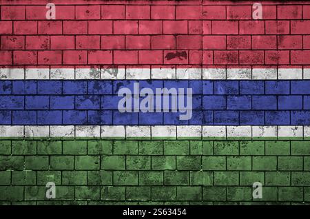 Gambia flag is painted onto an old brick wall Stock Photo - Alamy