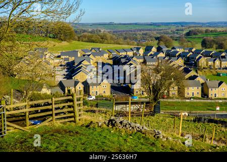 A new build estate in Buxton on the edge of the Peak District National Park Stock Photo