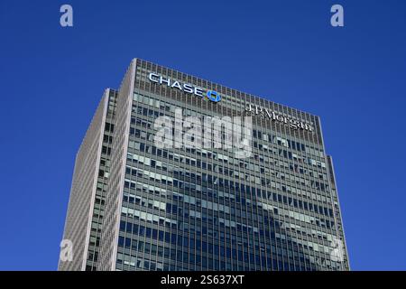 25 Bank Street, Chase JP Morgan, Canary Wharf, Docklands, East London, United Kingdom Stock Photo