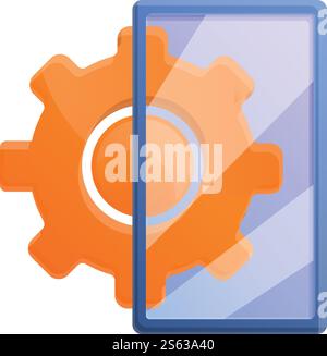 Repair phone icon. Cartoon of repair phone vector icon for web design isolated on white background. Repair phone icon, cartoon style Stock Vector