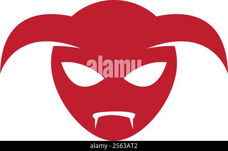 Devil character logo ilustration vector template Stock Vector