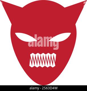 Devil character logo ilustration vector template Stock Vector