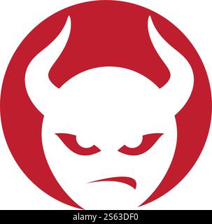 Devil character logo ilustration vector template Stock Vector