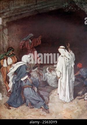 The Raising of Lazarus by Jesus Christ in Antique 19th Century The ...