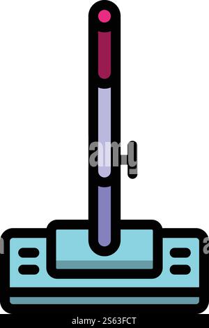 Kitchen mop icon. Outline kitchen mop vector icon for web design isolated on white background. Kitchen mop icon, outline style Stock Vector
