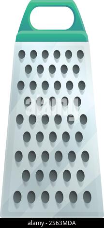 Steel grater icon. Cartoon of steel grater vector icon for web design isolated on white background. Steel grater icon, cartoon style Stock Vector